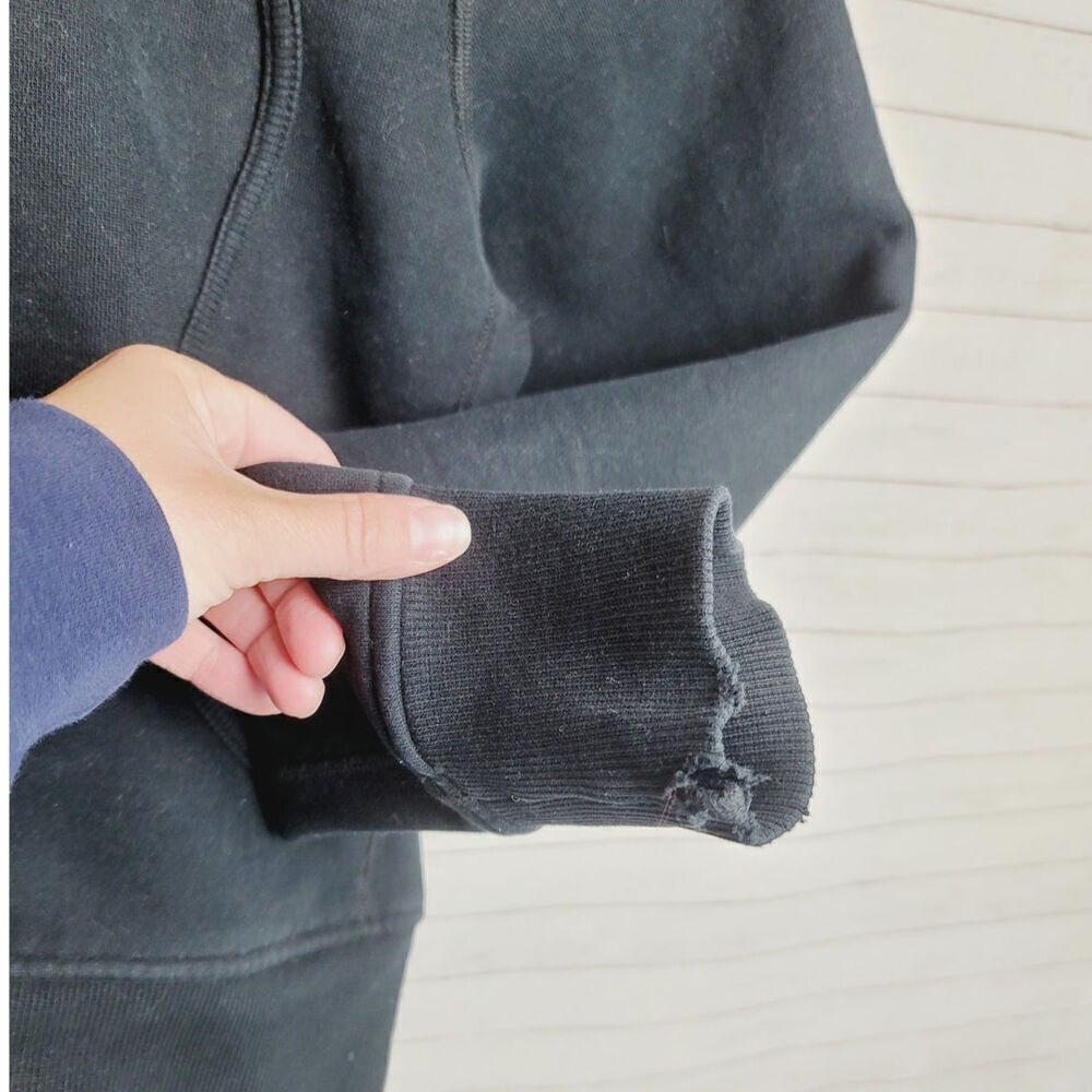 Lululemon Athletica Classic Scuba Full Zip Hoodie in Black, sz 8/10 - Picture 5 of 11